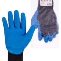 Перчатки х/б плотной вязки с латексным покрытием, “Рельеф”, черные, 11, 10 кл., 140 г, 1 пара, TDM