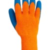 Перчатки плотной вязки акрил с латексным покрытием, "Рельеф", оранж., 11, 10 кл., 140 г, 1 пара, TDM