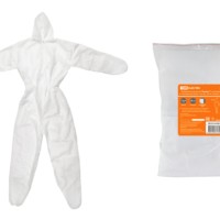 Комбинезон защитный “Каспер-1”, на молнии и с капюшоном, разм. 170х160, 30 г/м2, белый, TDM