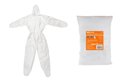 Комбинезон защитный “Каспер-2”, на молнии и с капюшоном, разм. 187х160, 30 г/м2, белый, TDM