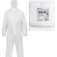 Комбинезон защитный одноразовый “Каспер Р40”, на молнии, 40 г/м2, белый, разм. 52-54/170-176, TDM