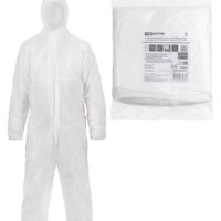 Комбинезон защитный одноразовый “Каспер Р40”, на молнии, 40 г/м2, белый, разм. 56-58/170-176, TDM