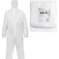 Комбинезон защитный одноразовый “Каспер Р40”, на молнии, 40 г/м2, белый, разм. 56-58/182-188, TDM