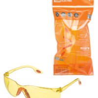 Очки защитные открытые ударопрочные, с дужками, с накладками на заушниках, желтые, “Гранит”, TDM