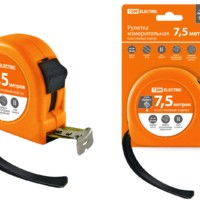 Рулетка, длина 7.5 м, стальная лента, ширина 25 мм, пластиковый корпус, “Гранит” TDM
