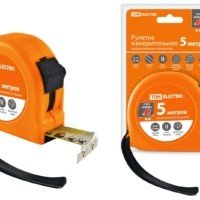 Рулетка, длина 5 м, стальная лента, ширина 19 мм, прорезиненное покрытие, магнит, “Рубин” TDM