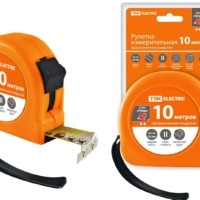 Рулетка, длина 10 м, стальная лента, ширина 25 мм, прорезиненное покрытие, магнит, “Рубин” TDM