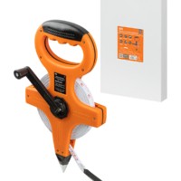 Мерная лента, 30 м х 13 мм, фибергласовое полотно, открытый корпус, штык для фиксации “Рубин” TDM