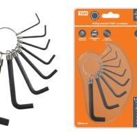 Набор ключей “HEX” на кольце  8 шт.: 1.5 – 8 мм, углеродистая сталь, блистер “Гранит” TDM