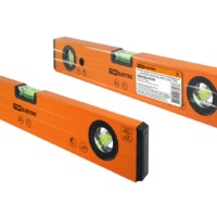 Уровень (ватерпас) 40 см, 3 глазка, алюминиевый, с магнитом, усиленный, серия “Алмаз” TDM