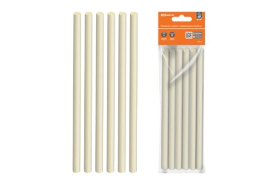 Клеевые стержни универсальные, 7 мм x 200 мм, 6 шт, “Алмаз” TDM