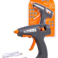 Клеевой пистолет аккумуляторный КПА-15, 7 мм, 3,7 В 2,9 А*ч Li-Ion, USB, 15 Вт, Т=220 С “Гранит” TDM