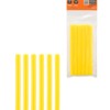 Клеевые стержни универсальные желтые, 7 мм x 100 мм, 6 шт, "Алмаз" TDM