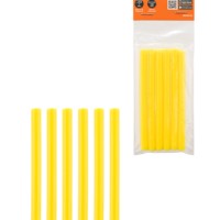 Клеевые стержни универсальные желтые, 7 мм x 100 мм, 6 шт, “Алмаз” TDM