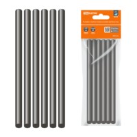 Клеевые стержни универсальные черные, 11 мм x 100 мм, 6 шт, “Алмаз” TDM