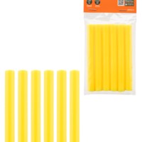 Клеевые стержни универсальные желтые, 11 мм x 100 мм, 6 шт, “Алмаз” TDM
