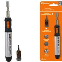 Паяльник автономный газовый ПАГ-1, (3 наконечника: жало, резак, фен), 12 мл “Алмаз” TDM