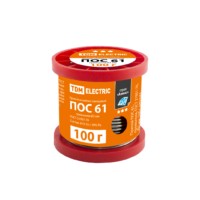Припой ПОС 61, проволока, ГОСТ 21931-76, Ø2 мм, 100 г, катушка, серия “Алмаз” TDM