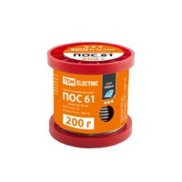 Припой ПОС 61, проволока, ГОСТ 21931-76, Ø2 мм, 200 г, катушка, серия “Алмаз” TDM