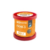 Припой ПОМ-3, проволока, ГОСТ 21931-76, Ø1 мм, 50 г, катушка, серия “Алмаз” TDM