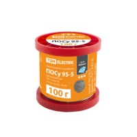 Припой ПОСу 95-5, проволока, ГОСТ 21931-76, Ø1 мм, 100 г, катушка, серия “Алмаз” TDM