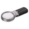 Лупа ручная круглая, d 60 мм, 3-х крат. увел., рукоятка-трансформер, LED подсветка, 2хАА, TDM