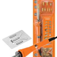 Набор для выжигания “Мастер”, паяльник 30 Вт, 230 В, 9 декоративных насадок, подставка, блистер, TDM