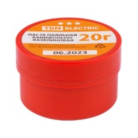 Флюс для пайки, паста паяльная канифольно-вазелиновая, 20 г, банка, инд. упаковка, серия “Алмаз” TDM