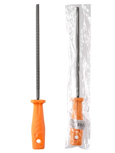 Рашпиль круглый длина 200 мм, пластиковая рукоятка “Рубин” TDM