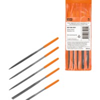 Набор надфилей 5 шт, Ø3 мм, длина 140 мм, пластиковая рукоятка, “Рубин” TDM