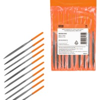 Набор надфилей 10 шт, Ø3 мм, длина 140 мм, пластиковая рукоятка, “Рубин” TDM