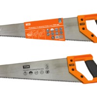Ножовка по дереву/пластику 500 мм, закаленные зубья, прорезиненная рукоятка, “Алмаз”, TDM