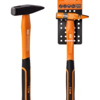 Молоток слесарный, 200 гр, кованый, с усилен. прорезиненной фиберглассовой рукояткой “Алмаз” TDM