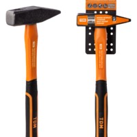 Молоток слесарный, 600 гр, кованый, с усилен. прорезиненной фиберглассовой рукояткой “Алмаз” TDM