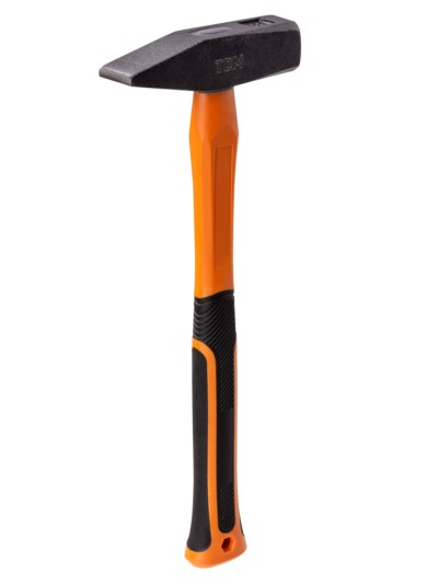 Молоток слесарный, 600 гр, кованый, с усилен. прорезиненной фиберглассовой рукояткой "Алмаз" TDM — изображение 3