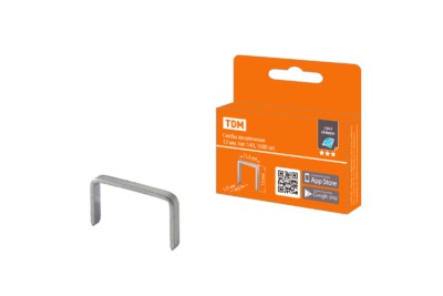 Скобы закаленные 12 мм, тип 140, 1000 шт, “Алмаз” TDM