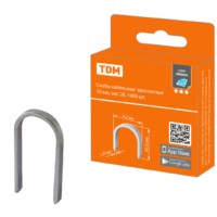 Скобы кабельные закаленные 10 мм, тип 28, 1000 шт, “Алмаз” TDM