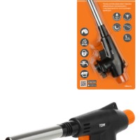 Горелка газовая удлин., ствол, регулятор подачи, пьезоподжиг, бутан, блистер, 1 шт., “Рубин” TDM