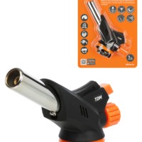 Горелка газовая, регулятор подачи, пьезоподжиг, бутан, профи, блистер, 1 шт.,”Алмаз” TDM