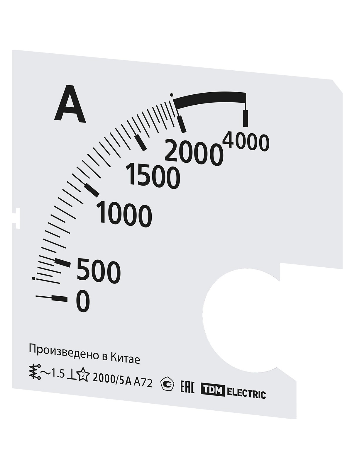 Шкала Ш72 2000/5А-1,5 (для А72 Х/5А) TDM — изображение 2