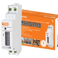 Счетчик без поверки (измеритель потребляемой электроэнергии) МАРС-б/п-1,0-11-Р1-5(40)-М (1ф, 1тар, din-рейка, 1мод, мех.ОУ) TDM