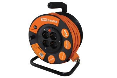 Удлинитель силовой УКз16-004 TDM (IP44 4-м/50м ПВС 3х1,5)