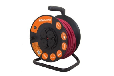 Удлинитель силовой УКз16-004 TDM (IP44 4-м/40м КГ 3х1,5 пласт. катушка)