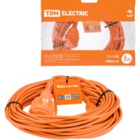 Удлинитель силовой шнур УШ6 TDM (штепс. гнездо 50м ПВС 2х0,75) У-11004