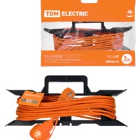 Удлинитель силовой шнур на рамке УШз10 TDM (штепс. гнездо 20м ПВС 3х0,75) У1-12033