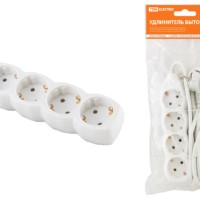 Удлинитель сетевой У04 4-м 1.5м с/з ПВС 3х1мм2 16А/250В TDM