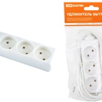 Удлинитель сетевой У3 3-м 5м б/з ПВС 2х0,75мм2 10А/250В TDM