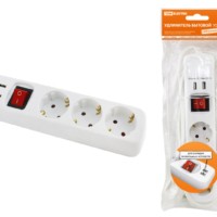 Удлинитель сетевой У03В-USB 3-м 2USB разъема 1.5м вык. з/к ПВС 3х1мм2 16А/250В TDM