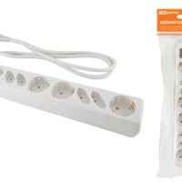 Удлинитель сетевой У044В с выкл. 4 б/з+4 с/з 5м ПВС 3х1.5мм2 16А/250В TDM