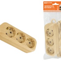 Удлинитель сетевой У03 3-м 3м 2П+3 ПВС 3х1мм2 Эко сосна 16А/250В TDM